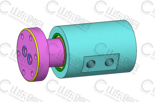 Y2X10型液壓兩通路旋轉(zhuǎn)接頭三維立體圖