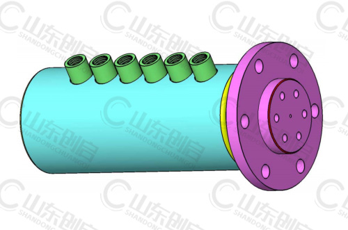 Y5X6A型六通路液壓旋轉(zhuǎn)接頭三維立體圖